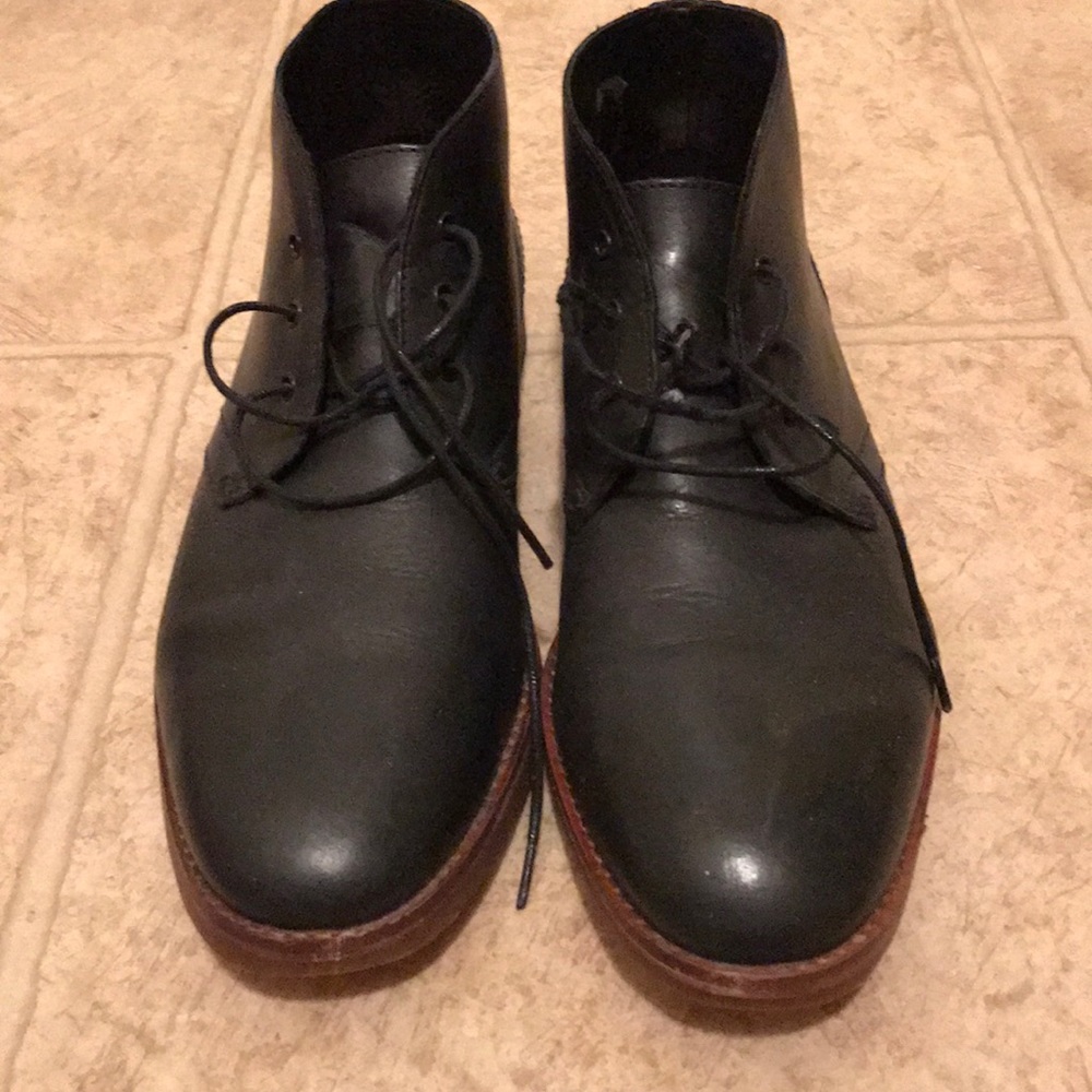 Used black Hudson ankle dress boots